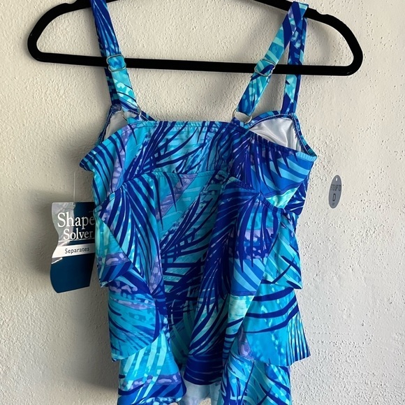 SHAPE Solver Safari Stripe Triple Tier Swim Tankini , Size 8 - Picture 7 of 9